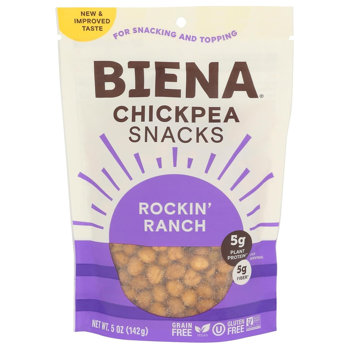 Biena Rockin Ranch Chickpea Snack 5oz